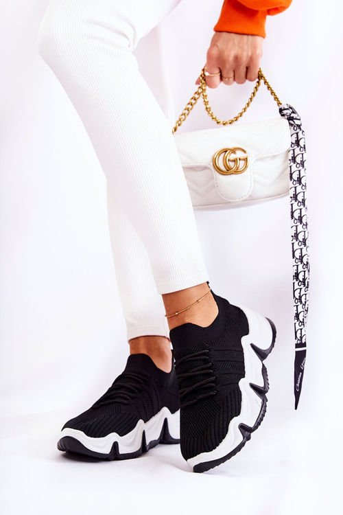 Ženské posuvné čierne tenisky