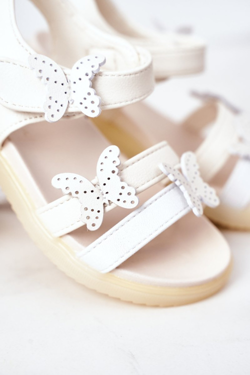 Detské sandále s bielym suchým zipsom Malvika