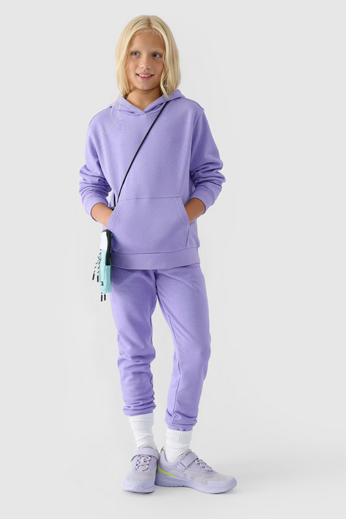 Dievčenská Nerezaná Mikina S Kapucňou Hladká 4F 4FJWMM00TSWSF1316-32S