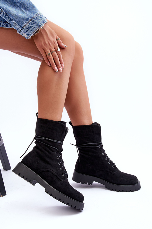 Black Jence Flat topánky