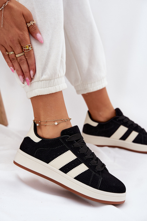 Dámské Tenisky Z Eko Semiše Černé Arlenina