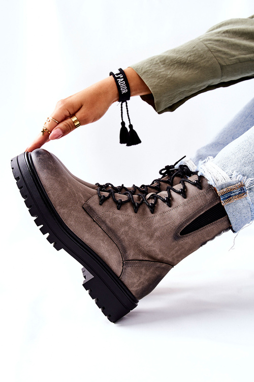 Boty Izolované Sergio Leone šedé TR756