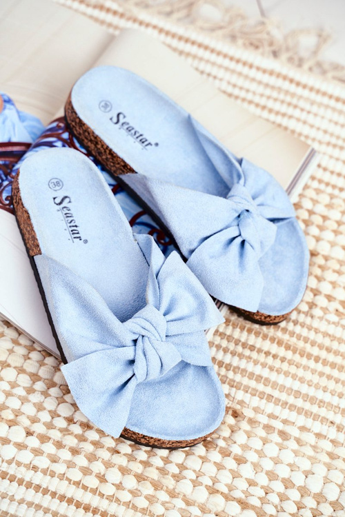 Papuče na korkovej podrážke modré wendy