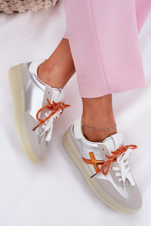 Nízké Dámské Sportovní Boty Stříbrné Zelevelis