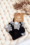Dámské legrační ponožky zvířecí vzor kočky Černá