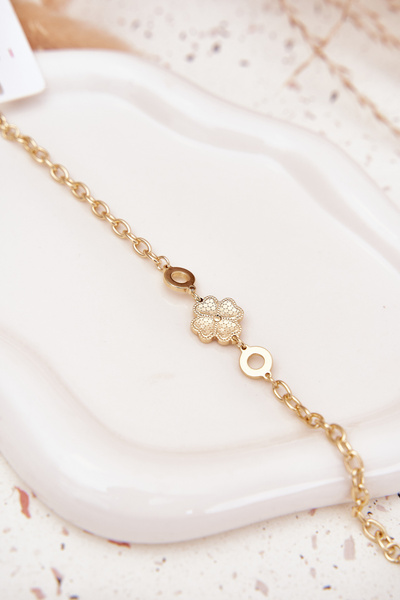 Náramek S Konvalinkou Ze Chirurgické Oceli Zlatá