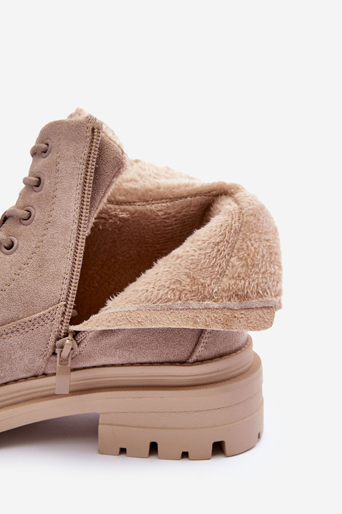 Ocieplené Trapery Z Ušlechtilé Kůže Bežové Alden