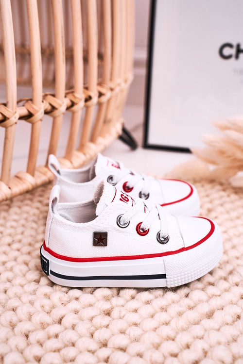 Detská klasická nízka veľká hviezda HH374193 Biele tenisky