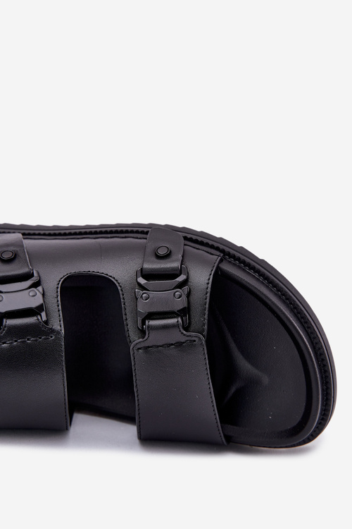 Pánske Kožené Sandále Big Star RR174086 Čierne