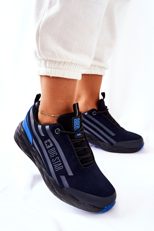 Veľká hviezda II274459 Navy Blue Leather Sports Shoe Shoe
