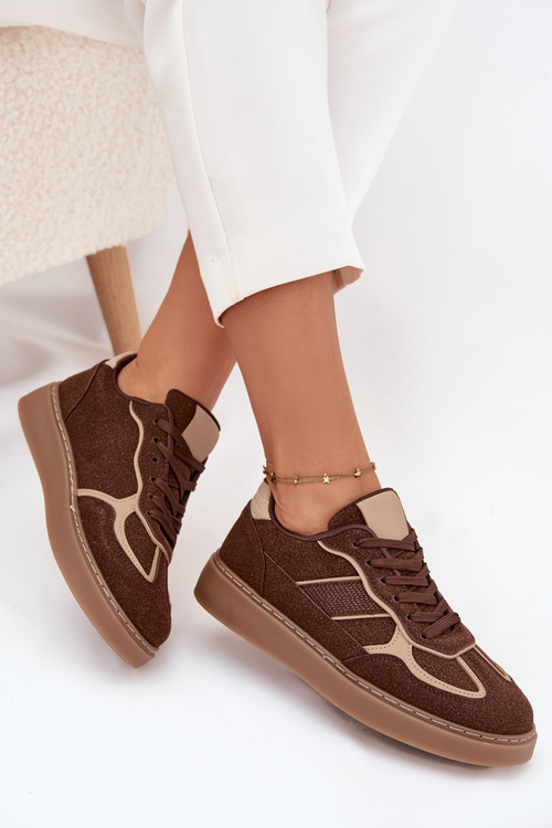 Nízke dámske tenisky hnedé Brenelle