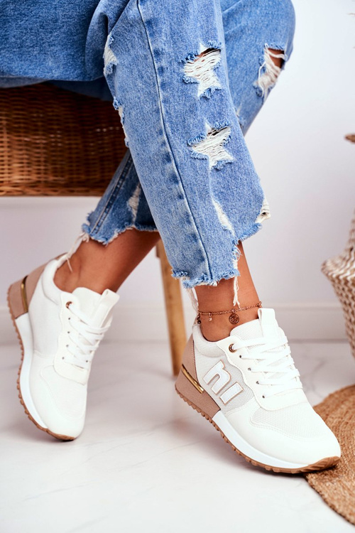 Dámská Sportovní Obuv Sneakers Bílé-Béžové Maddie