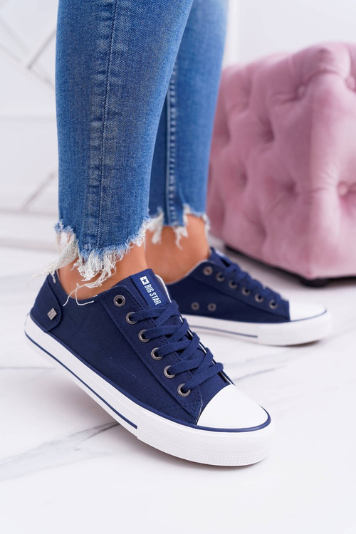 Dámské Klasické Nízké Tenisky Big Star DD274335 Tmavě Modré 
