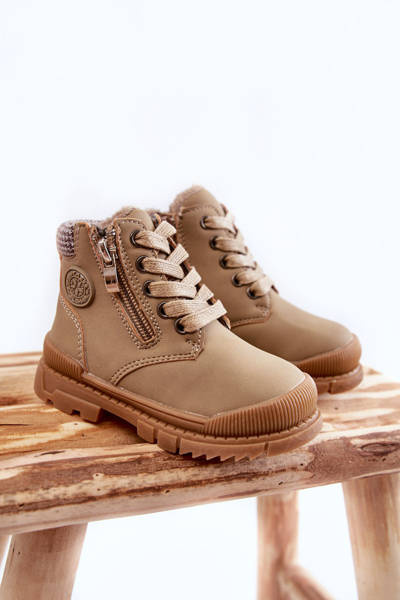 Detská kožušina izolovaná topánkami Beige Hopper Boots