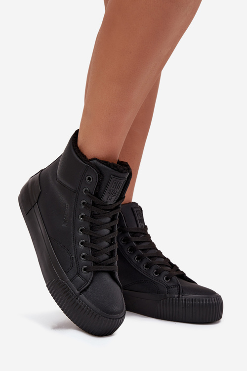 Zateplené Dámské Tenisky Na Platformě Big Star OO274796 Černé