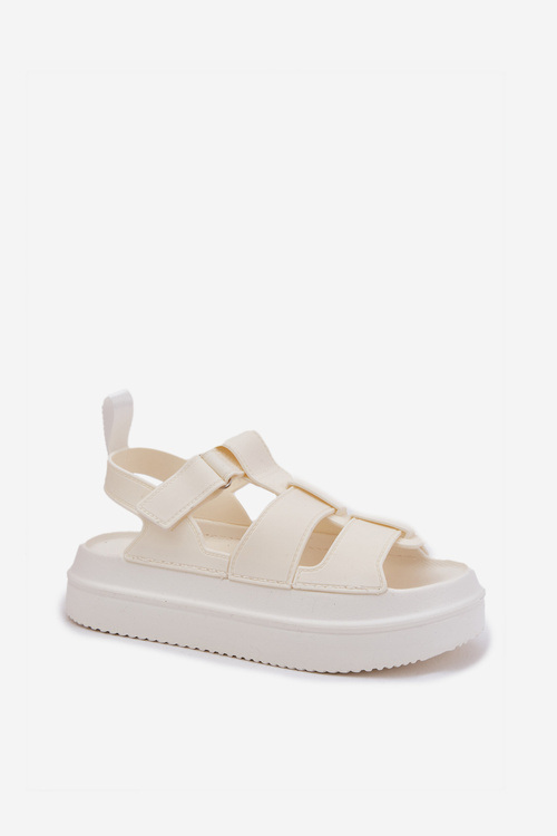 Dámské Sandály Na Platformě Ecru Nitavelia