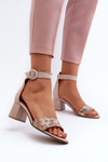 Sandály Na Podpatku Maciejka 04141-49 Béžové