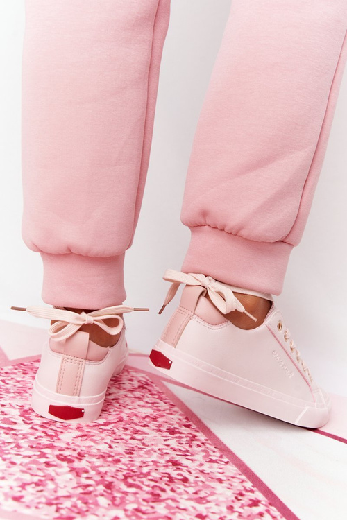 Dámske kožené kožené tenisky krížové džínsy HH2R4004C Pink