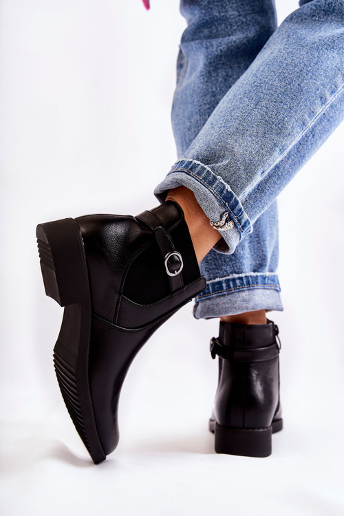 Dámské zateplené boty Jodhpur Černé Janette