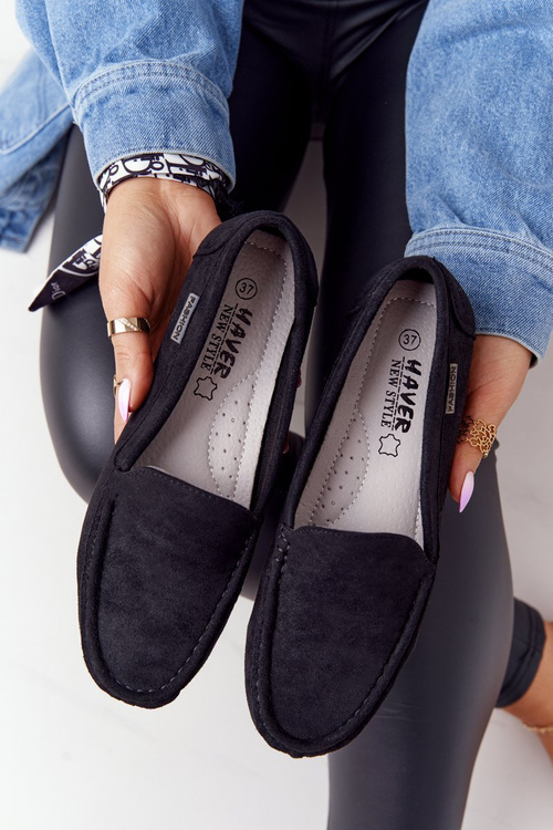 Dámské Semišové Mokasíny Černé San Marino