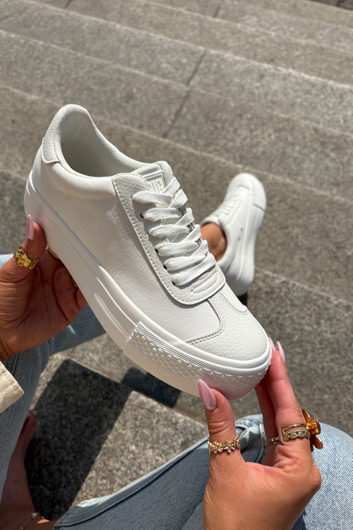 Dámské tenisky na platformě Big Star RR274337 Bílé