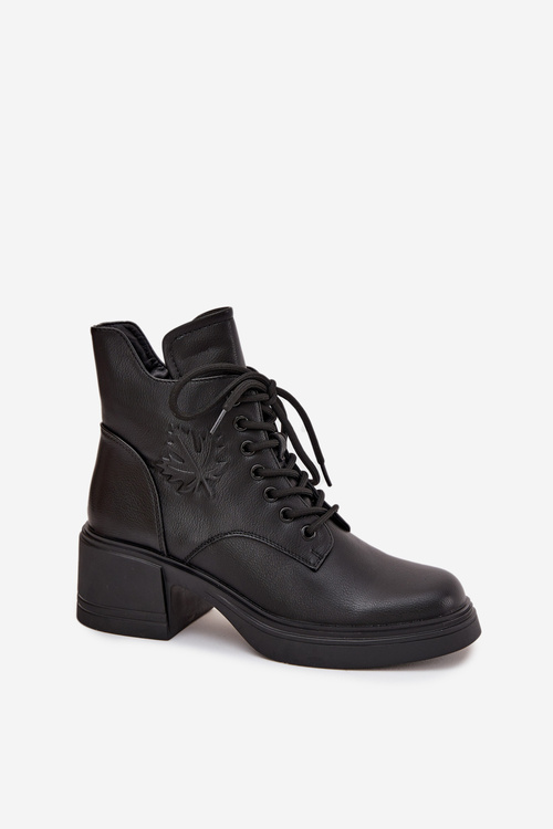 Dámské kožené kotníkové boty na klínku s podšívkou Vinceza 39950 Černé