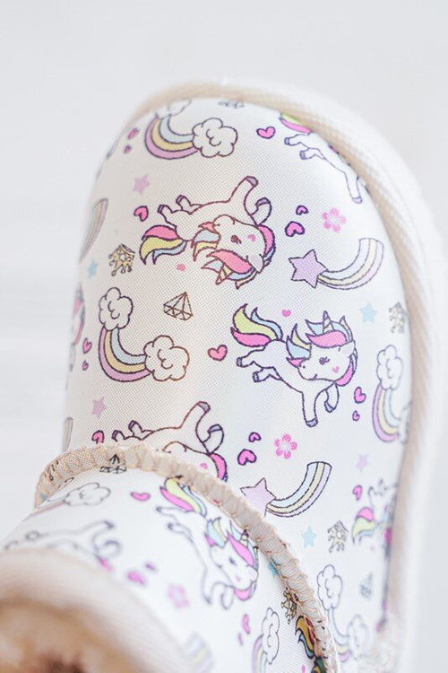 Detské snehové topánky vzorované béžou Elenet