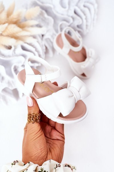 Dětské Sandály S Lukem Bílé Abbie