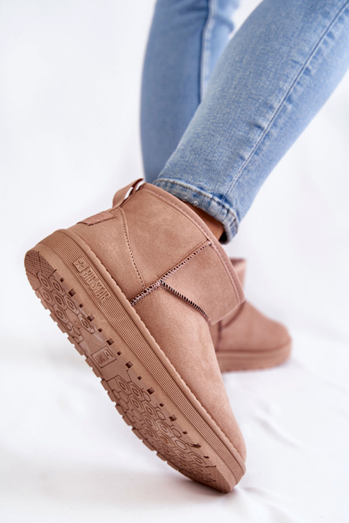 Dámske izolované snehové topánky Veľká hviezda KK274293 Svetlo ružová