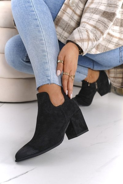 Topánky s výrezmi na Vincez Post 21-10558 čierna