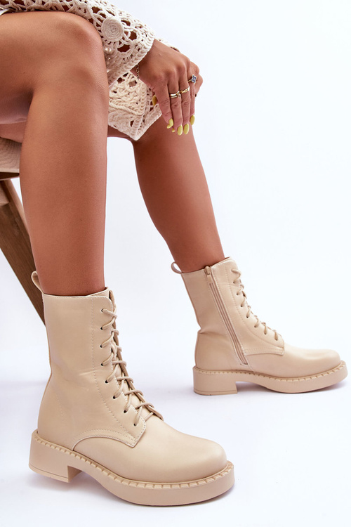 Light -heeled Aganne kožené topánky