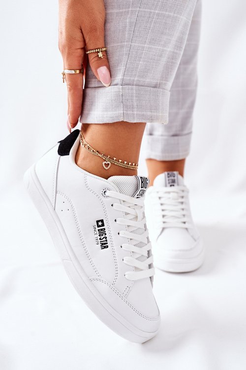 Dámské Kožené Tenisky Memory Foam BIG STAR II274319 Bílé