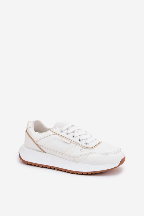 Dámske Športové Topánky Na Platforme Biele Nevliese