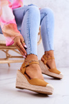 Ženské espadrilly na platforme Camel Canillo