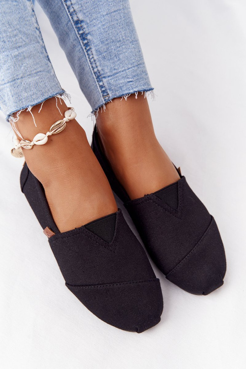 Dámska čierna po hodinách espadrilles