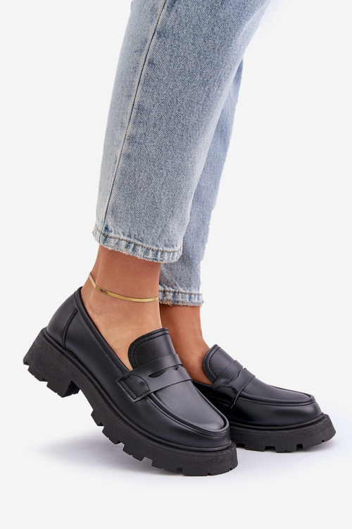 Dámske Mokasíny Z Eko Kože Čierne Sendall