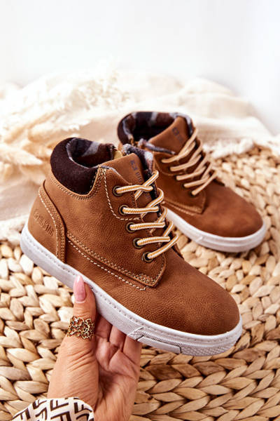 Izolované športové topánky pre deti veľká hviezda BB37413B Camel