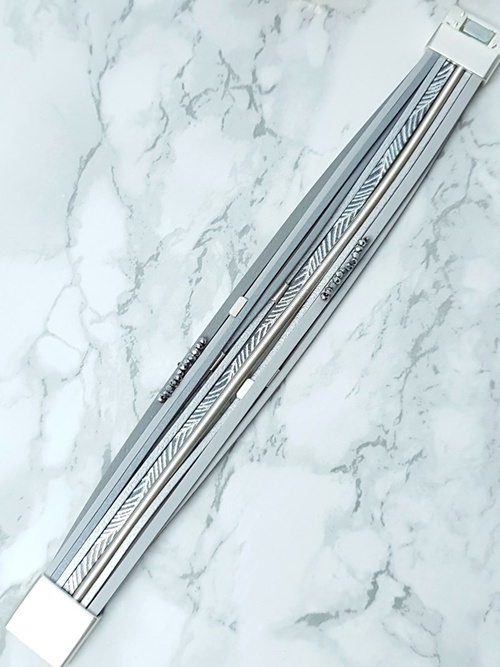 Dámský náramek kožený řemínek Široko Šedé krystaly Michiko