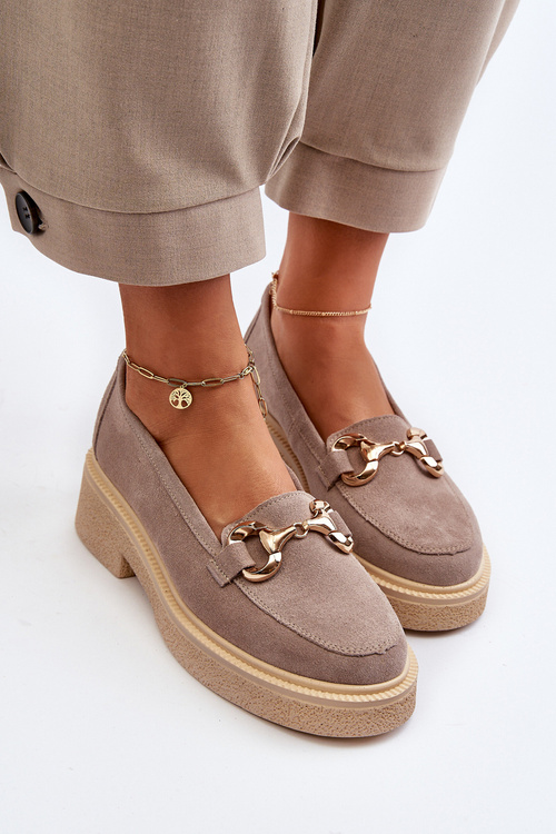 Zazoo 3429 Zamszové Dámske Mokasíny S Ozdobou Hnedé