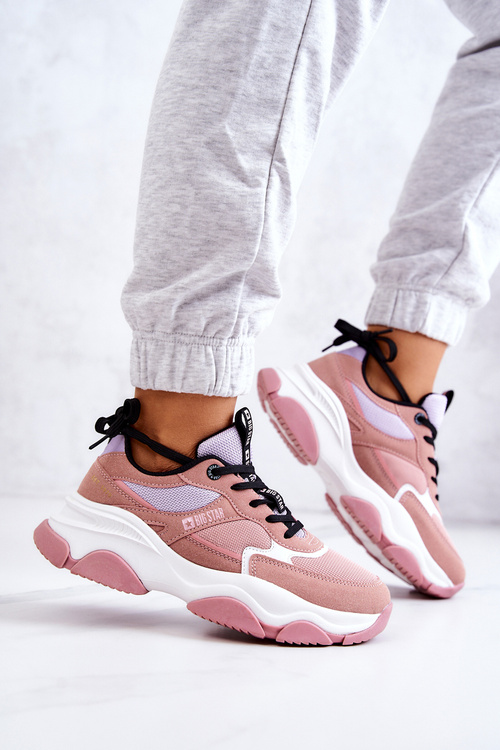 Dámske tenisky Športové topánky Veľká hviezda JJ274577 Pink