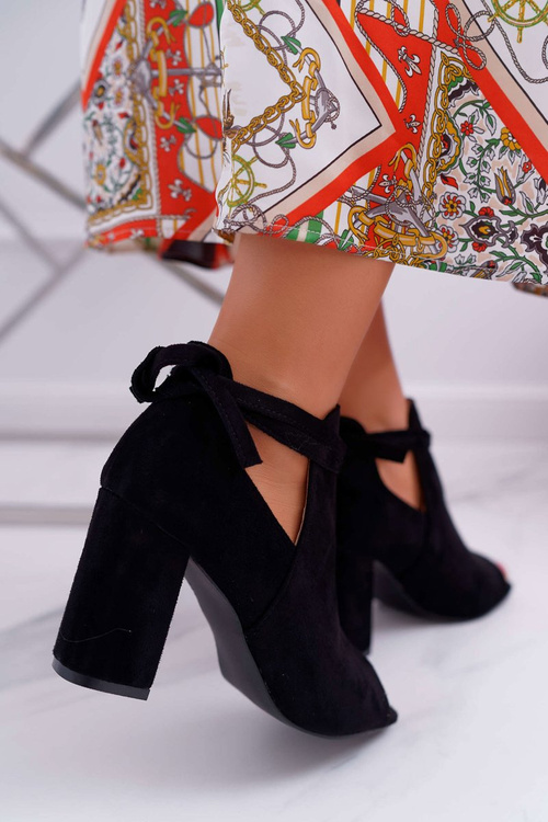 Dámské Kotníkové sandály Peep toe černé Grays