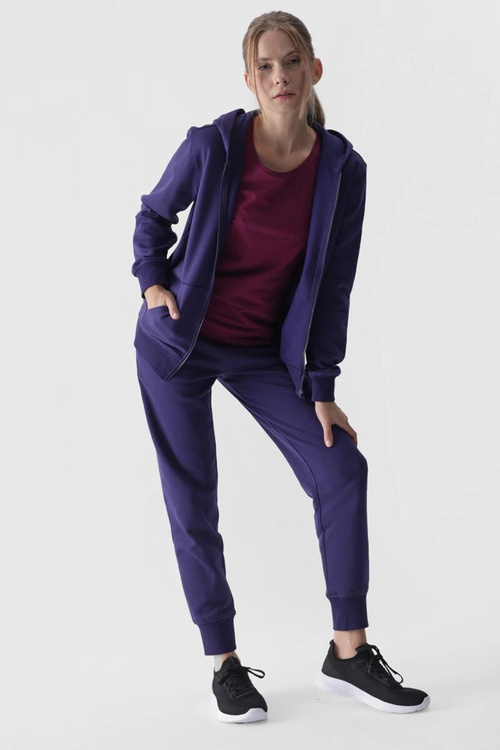 Dámská Mikina S Kapucí Rozepínací Bavlněná 4F Šedá 4FWMM00TSWSF1467-27M