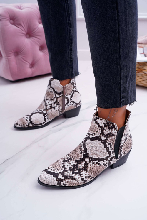 Dámska plochá kožená hadová kožená koža