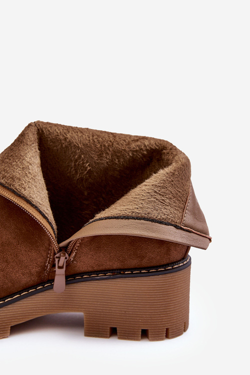 Ploché päty semišové topánky izolované hnedé neafgi