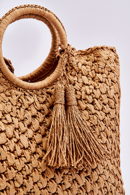 Dámská kabelka s třásněmi béžove