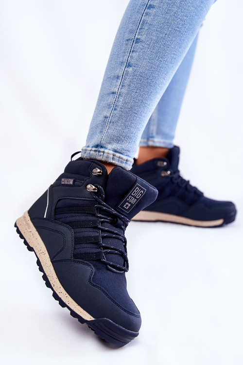 Dámska vysoká hviezda Trekking topánky Veľká hviezda KK274611 NAVY BLUE