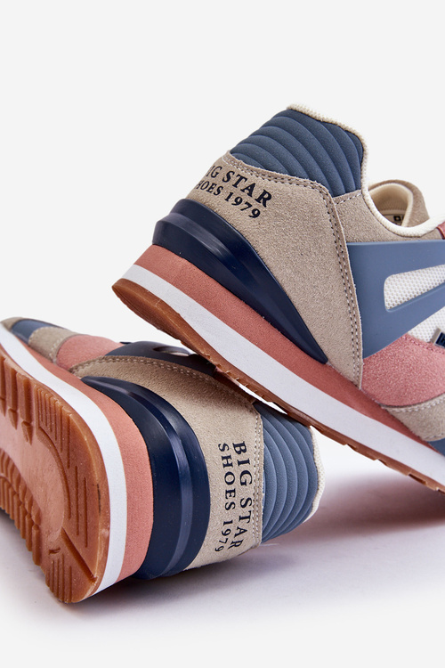 Pohodlné dámské tenisky Memory Foam Big Star LL274951 Modré