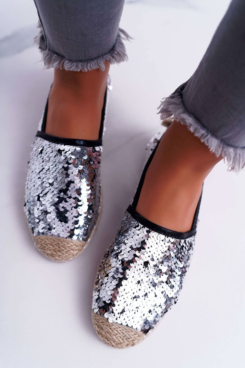 Dámské Espadrilky Lu Boo Stříbrné Filtry