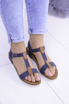 Navy modré pohodlné dámske ploché sandále Dubi