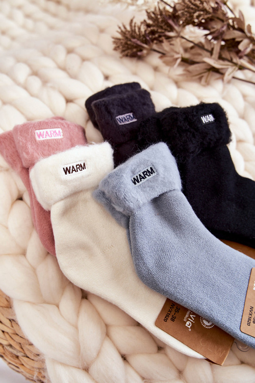 Dámské teplé ponožky růžove Warm